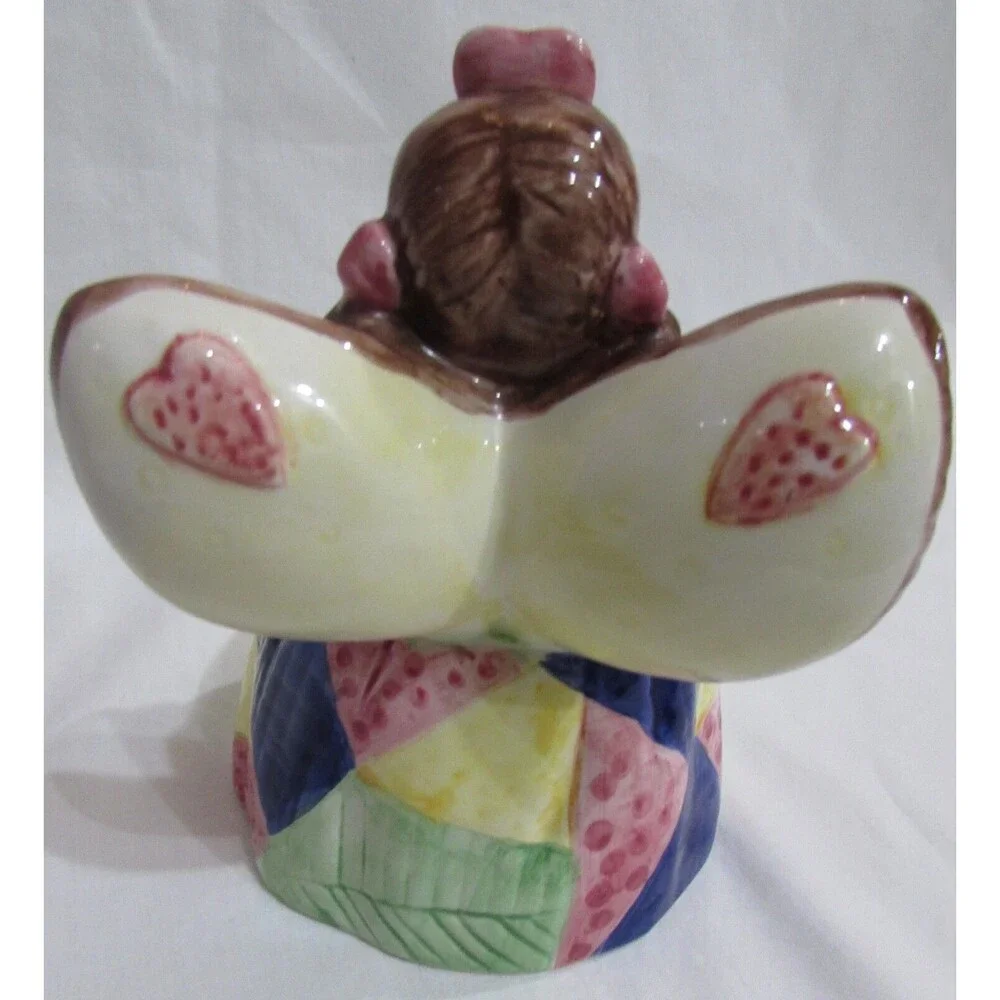PENNIES FROM HEAVEN MALL MONEY BANK ANGEL PATCHWORK LOOK 2000 DEBRA JORDAN BRYAN